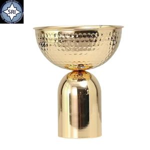 Macetas de mesa de maceta de Metal dorado de lujo ligero y frutero para decoración del hogar o ocasiones de fiesta - Product Image 3