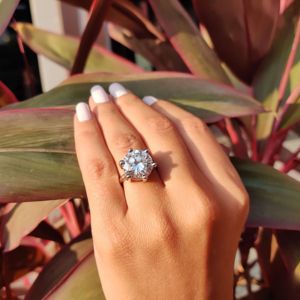 Diamante Redondo de Corte Brillante Cultivado en Laboratorio para Mujer, para Boda y Compromiso, en Plata de Ley 925 - Product Image 3