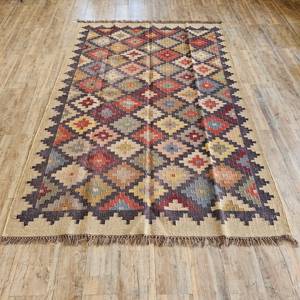 Turc Antique Vintage Zone Jute Kilim Tapis Laine Jute Taille Personnalisée Boho Zone Tapis À La Main Maison Et Salon Sol & Tapis - Product Image 4