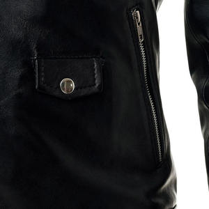 Chaquetas de cuero Hombres Otoño Estilo popular Hombres Chaqueta de cuero Venta al por mayor Moda Cool Zipper Pu Chaquetas de cuero para hombres - Product Image 4