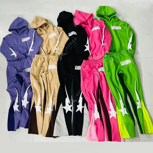 กางเกงวอร์มทรงหลวมมีฮู้ดฮิปฮอปทรงหลวมพิมพ์โลโก้กางเกงวอร์มผ้าฝ้าย100% คุณภาพพรีเมียมสำหรับผู้หญิงระบายอากาศได้กลางเชือกผูกสำหรับฤดูหนาว - Product Image 1