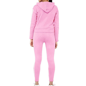 ชุดวอร์มผู้หญิงแบบสองชิ้น ผ้าเนื้อนุ่ม อุ่นสบาย ทรงหลวม ใส่สบายสำหรับพักผ่อนที่บ้านและสวมใส่ในชีวิตประจำวัน - Product Image 3