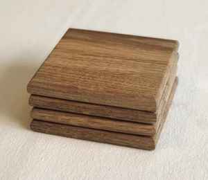 Posavasos de madera de nogal negro Diseño moderno Tamaño personalizado ecológico para uso doméstico - Product Image 1