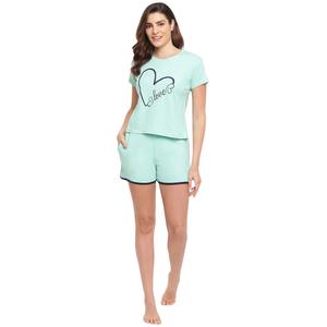 Vente en gros d'ensemble t-shirt et short deux pièces personnalisés vêtements pour femmes séchage rapide respirant sport deux pièces ensembles d'été pour femmes - Product Image 2