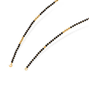 Chaîne de mangalsutra plaquée or perlé pour femmes, cadeau de mariage - Product Image 3