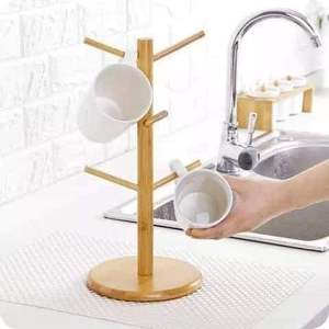 Bamboo Mug Tree Stand Coffee Cup Holder Kitchen Countertop Rack Storage Organizer Drying <b>Hanger</b> Tea Cup Beverage Desktop Display - Product Image 1