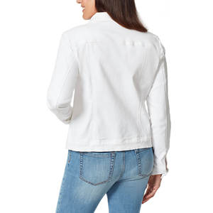 High Quality Denim Jacket for Women's Regular Length Long Sleeve Casual Look Fashionable OEM Fabric 100% Cotton Denim Jacket - Product Image 6