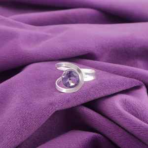 Elegante anillo de piedras preciosas de Plata de Ley 925 con piedra de iolita azul profundo única joyería delicada para mujeres regalo de boda perfecto - Product Image 1