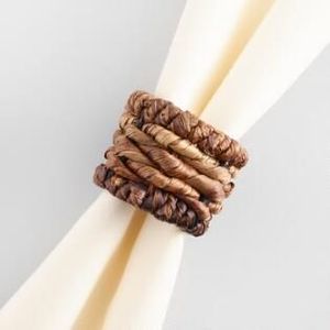 Vente en gros pas cher Anneau de serviette en rotin pour décoration de table avec strass et bling Anneau à boucle pour serviette de table - Product Image 5