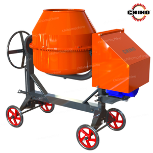 เครื่องผสมคอนกรีต CHIHO สีแดง ขนาด 250 ลิตร ใช้เครื่องยนต์เบนซินและไฟฟ้า กำลังผสม 1.5-2.2 กิโลวัตต์ ความเร็ว 20-30 รอบต่อนาที - Product Image 3