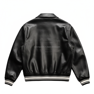 แจ็กเก็ตหนังแกะฝรั่งเศสขนาดใหญ่เสื้อผ้าผู้ชายสำหรับฤดูหนาวและใบไม้ร่วง - Product Image 4