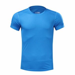 Prix de gros Gym Fitness personnalisé hommes t-shirts couleur différente à manches courtes vêtements d'été séchage rapide coton homme t-shirt O cou - Product Image 2