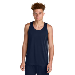 Sport-Tek Hombres Competidor Racerback Tank Tops Singlet Sólido Absorbe la humedad Gym Fitness Stringer Top PosiCharge Technology - Product Image 2