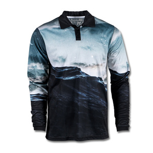 Vêtements de pêche pour hommes, maillot de pêche personnalisé imprimé par sublimation, chemises de pêche UPF50, concevez votre propre protection UV personnalisée - Product Image 3