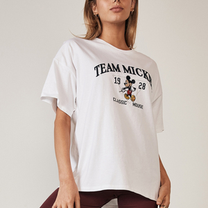 เสื้อยืดแขนสั้นผ้าฝ้าย100% สำหรับผู้หญิง,เสื้อยืดทรงหลวมไม่มีลายกำหนดได้เองปี100% - Product Image 6