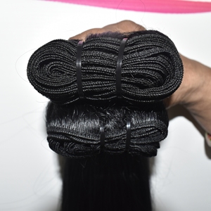 Usine directe en gros pas cher prix temple indien brut cheveux humains jour noir droit doux soyeux naturel fabricant à vendre - Product Image 3