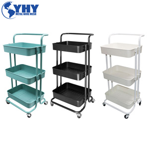 Carrello Portafrutta a 3 Ripiani Robusto in Metallo per <span class=keywords><strong>Cucina</strong></span>, Dormitorio e Ufficio - Product Image 4