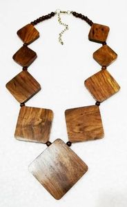 Collar de cuentas de madera antiguo Collar de cuentas de colores de madera de moda hecho por MN EXPORTS - Product Image 4