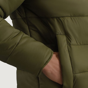 New Design Fashionable Custom Zipper up Canvas Stand Collar <b>Hooded</b> Winter Puffer <b>Jacket</b> <b>for</b> Men Pakistan Manufacturer - Product Image 6