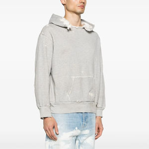 เสื้อฮู้ดผ้าฝ้ายเทอร์รี่ผ้าเจอร์ซี่ขนาดใหญ่พิเศษสะพายไหล่ทรงหลวมสไตล์วินเทจงานตามสั่ง - Product Image 6