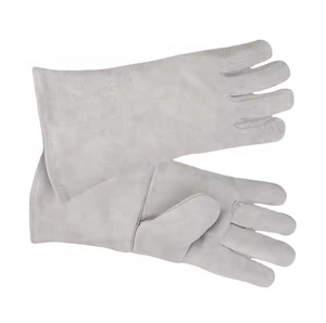 Gants en cuir de vachette fendu Gants de travail pour hommes robustes avec poignets longs Gants de soudage professionnels chauffants - Product Image 6