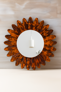 Ngọc lục bảo nhựa màu xanh lá cây Hướng Dương Tường gương handmade vòng trang trí gương cho phòng ngủ phòng khách sạn nội thất nhà - Product Image 2