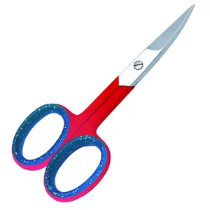 OEM定制花式彩色手柄不锈钢角质层剪刀个人护理指甲配件