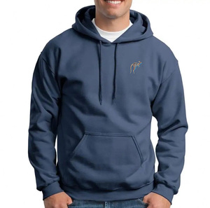 Sudadera con Capucha Extra Grande para Hombre, Color Gris Sólido, 100% Algodón, Felpa Francesa, Corte Casual, para Otoño - Product Image 6