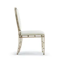 Glamour de l'heure dorée : Fauteuil à dossier ovale en bouclette