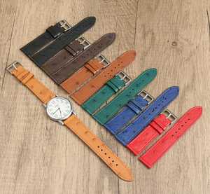 Correa de reloj inteligente de cuero genuino Premium de 18mm-22mm suministrada por Vietnam con correa de reloj de repuesto con hebilla de acero inoxidable hecha a mano - Product Image 2