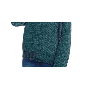 Cardigan in ciniglia con scollo a V Hippie Rose Junior, verde con logo frontale, traspirante, casual, per autunno/inverno, taglia L - Product Image 3