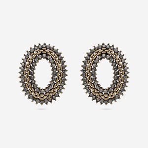 Geometric <b>Stud</b> <b>Earrings</b> for Party Gift Religious Occasions-Brass & Zinc Alloy with Pearl & Diamond Inlay - Product Image 6