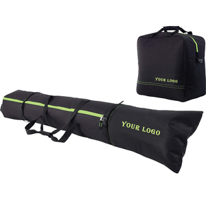 Sac de transport de ski renforcé et sécurisé, sac combiné pour skis et bottes, en polyester 600D résistant à l'eau, rembourré, idéal pour les voyages en avion - Product Image 1