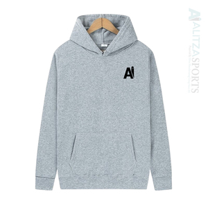 Sweat à capuche zippé élégant avec logo de marque classique imprimé techniques brodées pour les tenues de tous les jours soldes d'hiver - Product Image 2