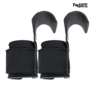 Ganchos de fitness para gimnasio para hombres al por mayor para levantamiento de pesas, logotipo personalizado, protección de manos de goma, equipo de fitness de acero y nailon - Product Image 5