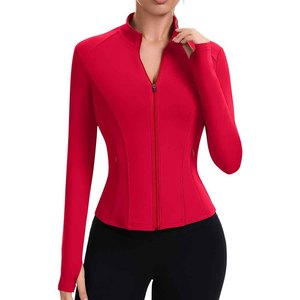 Stand Collar Best Track Jacket 2025 Poliéster Spandex Transpirable Elegante Look Chaquetas de chándal para mujer - Product Image 1