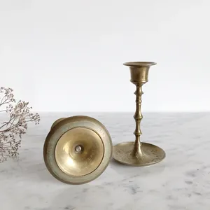 Best Seller Customized Packing Brass Candle Holder Table Decoration Candle Stick <b>Stand</b> High Finishing Gold Plated Candle Mold - Product Image 2