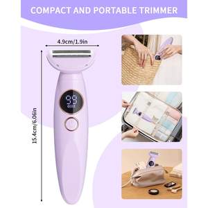 Épilateur électrique 5-en-1 pour femmes, rasoir rechargeable par USB, pour le corps, les aisselles, le bikini, les sourcils, le nez, le visage, lavable - Product Image 5