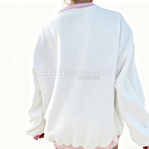 Sweat-shirt oversize respirant en tissu doux, à épaules tombantes, écologique, anti-plis, manches chauve-souris, personnalisable, devant long, modèle 2026 - Product Image 5