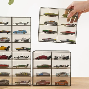 Nueva caja de exhibición de Kit de garaje de moda, caja ciega a prueba de polvo, Cubo de colección de escaparate transparente para exhibición de modelos de muñecas de coche de juguete - Product Image 5