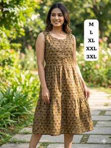 ผู้ผลิตชุดเดรสผ้าฝ้ายพิมพ์ลายทันสมัยจากเมืองสุรัต ราคาถูก ซื้อออนไลน์ในอินเดีย ขายส่ง - Product Image 6