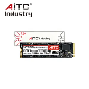 AITC Industrial SSD 512GB M.2 PCIe 4X4 2280 con velocidades de lectura de 7400 MB/s y escritura de 6600 MB/s para sistemas integrados