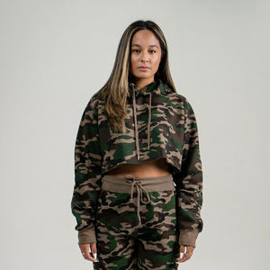 Gran oferta, chándal informal de último estilo para mujer, nuevo 100% algodón recortado para invierno, patrón sólido - Product Image 2