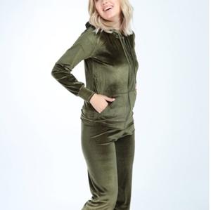 Women's Winter Solid Short <b>Velvet</b> <b>Tracksuit</b> Two Piece Jacket Pants Set High Quality Streetwear - Product Image 3