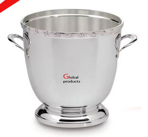 Dernier refroidisseur de vin de concepteur de finition argentée de regard avec le support pour le restaurant et le bar d'hôtel - Product Image 1