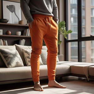 กางเกงวอร์มเอวสูงมีเชือกรูดสำหรับผู้ชายสไตล์สตรีทชุดวิ่งออกกำลังกายฟิตเนส - Product Image 6