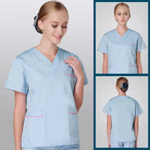 Uniformes Médicos Modestos de Alta Calidad para Mujer, Conjuntos de Uniformes de Enfermería con Cuello en V y Accesorios Suaves - Product Image 6