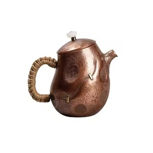 Elegant Copper Tea Kettle Handmade Water Boiler Coffee Pot for Kitchen Cafe Hotel Traditional Teapot for Gifting Use - Product Image 1