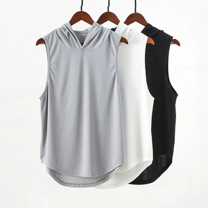 Wholesale <b>Men</b> <b>Sleeveless</b> <b>Hoodies</b> Summer Fitness Training Sweatshirts High Quality Jogging Wear OEM Custom Gym Apparel - Product Image 2