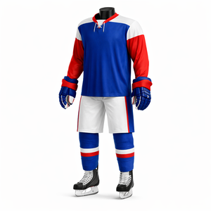 Ensemble de maillots de hockey sur glace personnalisés, uniforme d'équipe, maille respirante, impression par sublimation, fabricant OEM ODM en gros - Product Image 3